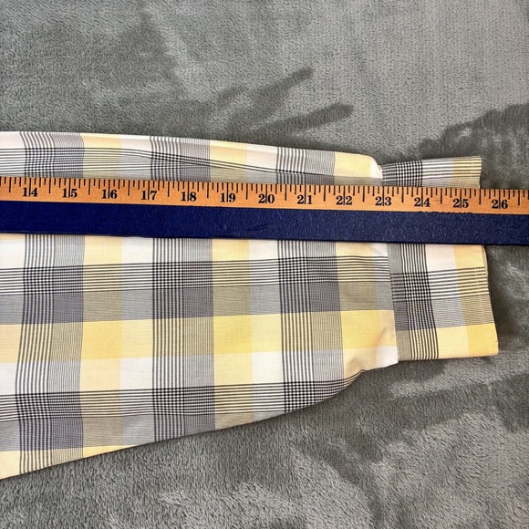 Jos A Bank Traveler's Collection Button Up Shirt Men's XL Long Sleeve Gray Plaid - Picture 15 of 16